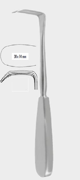 Ретрактор ЛАНГЕНБЕК (LANGENBECK), 21 см (cm), 30x14 мм (mm)